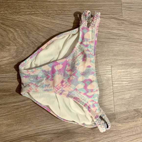 Colorful Snakeskin Print Bikini Bottoms - Picture 2 of 3